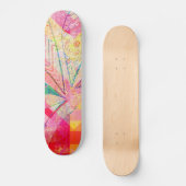 Vibrierender bunter Funky abstrakter Girly Skateboard (Vorderseite)