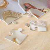 Vibrierender englischer Tee, Fondant stellt sich Puzzle (Seite)
