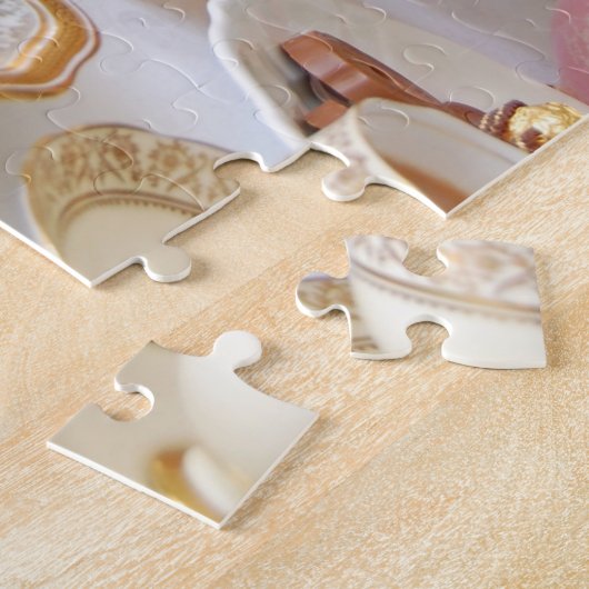 Vibrierender englischer Tee, Fondant stellt sich Puzzle (Seite)