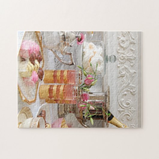 Vibrierender englischer Tee, Fondant stellt sich Puzzle (Horizontal)