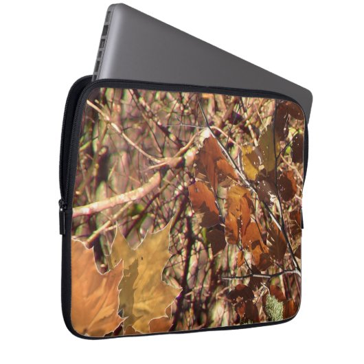 Vibrierender Fall-Waldnatur-Tarnungs-Dekor Laptopschutzhülle (Vorne Rechts)