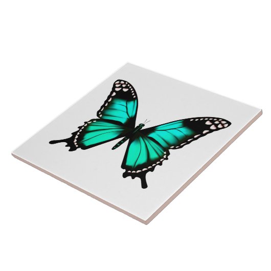 vibrierender Farbschmetterling Fliese (Seite)
