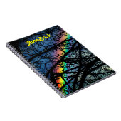 Vibrierender Frühlings-Baum des Regenbogen-| Notizblock (Rechte Seite)