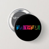 Vibrierender Glaube Button (Vorne & Hinten)