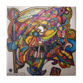 vibrierender grafischer Entwurf des wilden Fliese (Vorderseite)