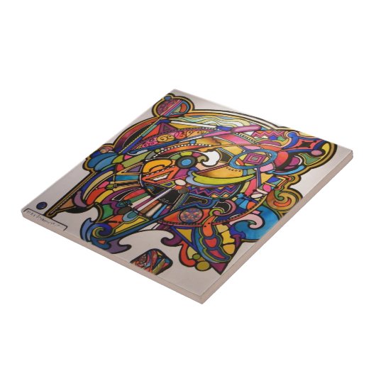 vibrierender grafischer Entwurf des wilden Fliese (Seite)