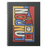 Vibrierender Handrawn Entwurf Londons, England | Notizblock (Vorderseite)