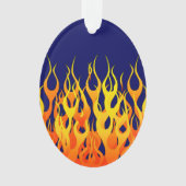 Vibrierender Klassiker, der Flammen auf Ornament (Vorderseite)