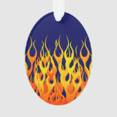 Vibrierender Klassiker, der Flammen auf Ornament (Rückseite)