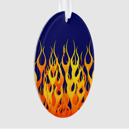 Vibrierender Klassiker, der Flammen auf Ornament (Vorderseite)