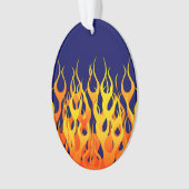 Vibrierender Klassiker, der Flammen auf Ornament (Vorderseite)