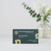 Vibrierender mutiger bunter visitenkarte (Stehend Vorderseite)