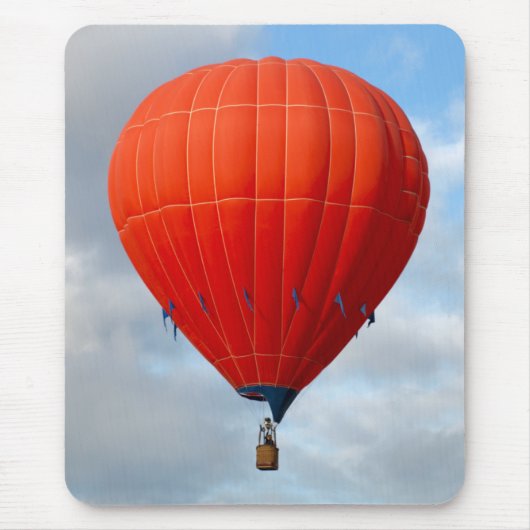 Vibrierender orange Heißluft-Ballon Mousepad (Vorne)