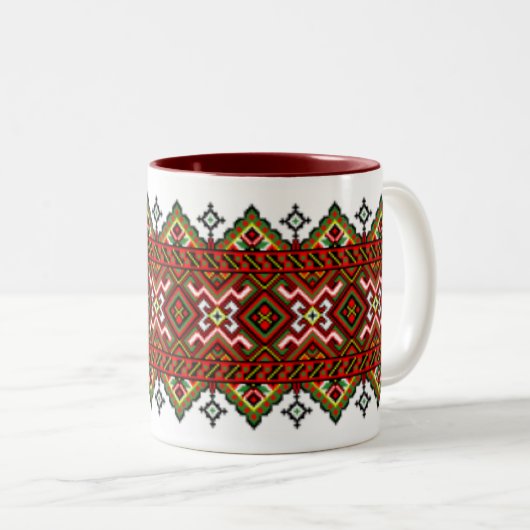 Vibrierender Pop der Tassen-5 Zweifarbige Tasse (VorderseiteRechts)