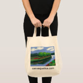 "Vibrierender Serenity-" Taschen-Tasche von der Tragetasche (Vorderseite (Produkt))