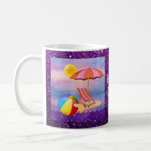 Vibrierender Strand Kaffeetasse (Links)