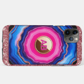 Vibrierendes Abstraktes Agate-Muster mit schlacken Case-Mate iPhone Hülle (Rückseite (Horizontal))