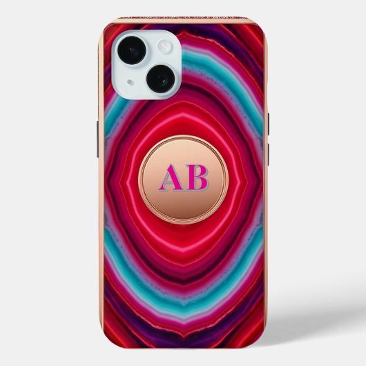 Vibrierendes Abstraktes Agate-Muster mit schlacken Case-Mate iPhone Hülle (Rückseite)