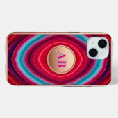 Vibrierendes Abstraktes Agate-Muster mit schlacken Case-Mate iPhone Hülle (Rückseite (Horizontal))