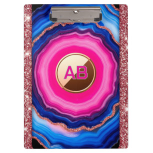 Vibrierendes Abstraktes Agate-Muster mit schlacken Klemmbrett