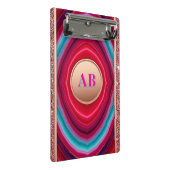 Vibrierendes Abstraktes Agate-Muster mit schlacken Mini Klemmbrett (Schrägansicht)