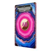 Vibrierendes Abstraktes Agate-Muster mit schlacken Mini Klemmbrett (Gewinkelt2)