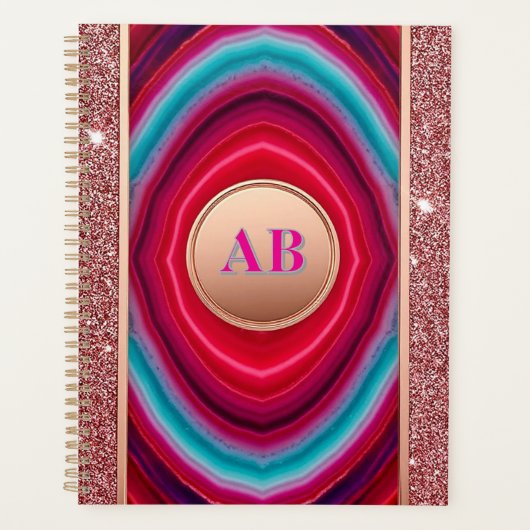 Vibrierendes Abstraktes Agate-Muster mit schlacken Planer (Vorderseite)