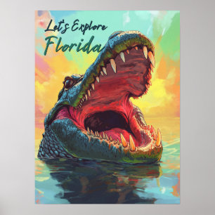 Vibrierendes Alligator-Abenteuer in Florida Poster