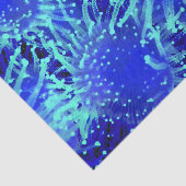 Vibrierendes Blau-glühender tropischer Seeigel Seidenpapier (Ausschnitt)