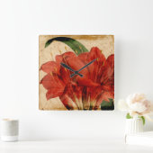 Vibrierendes Blumen-VIII Quadratische Wanduhr (Zuhause)