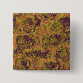 Vibrierendes Blumentarnungsmuster Button (Vorderseite)