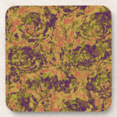 Vibrierendes Blumentarnungsmuster Getränkeuntersetzer (Vorderseite)