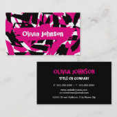 Vibrierendes Brushstroke-Muster Visitenkarte (Vorne/Hinten)