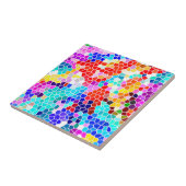 Vibrierendes buntes Mosaik-Muster Fliese (Seite)