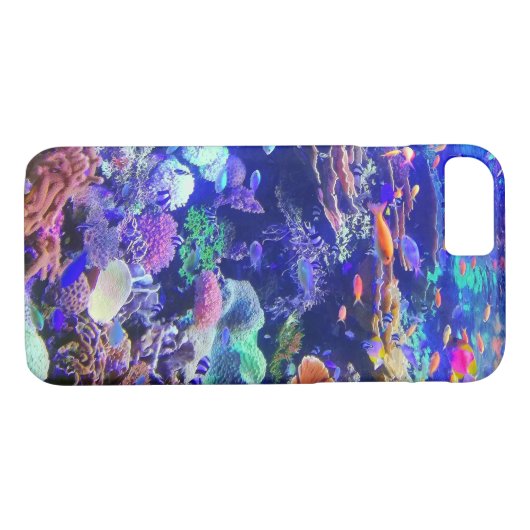 Vibrierendes buntes tropisches Fisch-Aquarium Case-Mate iPhone Hülle (Rückseite (Horizontal))