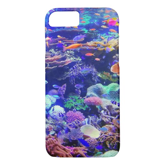 Vibrierendes buntes tropisches Fisch-Aquarium Case-Mate iPhone Hülle (Rückseite)