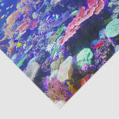 Vibrierendes buntes tropisches Fisch-Aquarium Seidenpapier (Ausschnitt)