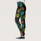 Vibrierendes Design für Leggings der Blumenfusion (Links)