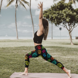 Vibrierendes Design für Leggings der Blumenfusion