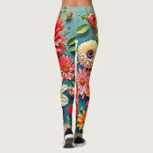 Vibrierendes Fantasiedesign Leggings (Rückseite)