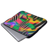 Vibrierendes, gemischtes digitales Muster-Design Laptopschutzhülle (Vorne Knopf)