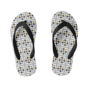 Vibrierendes Gemstone Art Pattern in Jewel Colors Kinderbadesandalen