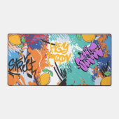 Vibrierendes künstlerisches l Street Art Gemälde L Schreibtischunterlage (Vorderseite)