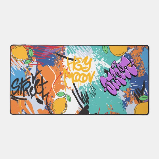 Vibrierendes künstlerisches l Street Art Gemälde L Schreibtischunterlage (Vorderseite)