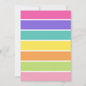 Vibrierendes Lama-Geburtstags-Party-ganzer Einladung (Rückseite)