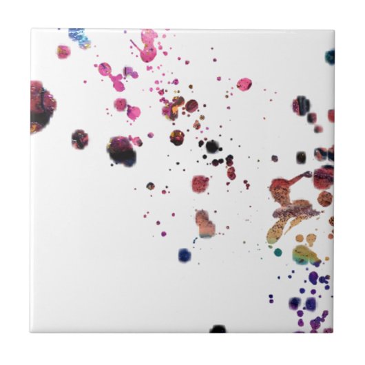 Vibrierendes mehrfarbiges spritzt Tanzen über… Fliese (Vorderseite)