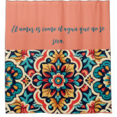 Vibrierendes mexikanisches Cantaro Design Anpassba Duschvorhang (Vorderseite)