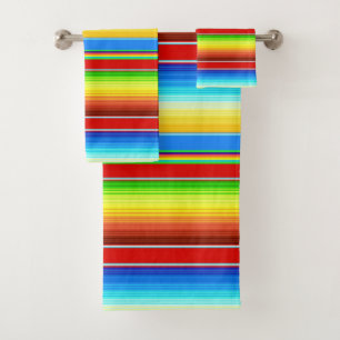 Vibrierendes mexikanisches umfassendes badhandtuch set