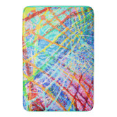 Vibrierendes Muster für Abstrakte Farbexplosion Badematte (Vorderseite Vertikal)