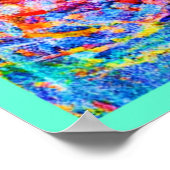 Vibrierendes Muster für Abstrakte Farbexplosion Poster (Ecke)